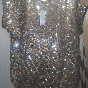 WD&NY gold and silver sprlarkled shirt